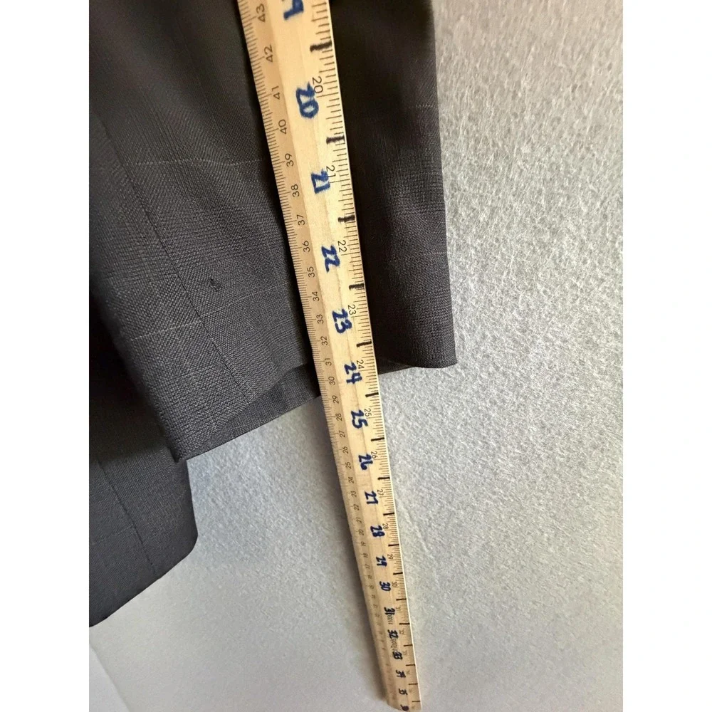 Jos. A. Bank Suit Mens 40 31x29 Gray Wool Plaid 2 Piece Jacket Pants Formal